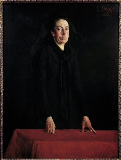 Commune de Paris: „” Portret Louise Michel (1830-1905) na podium”” Bojowa anarchistka na dworze podczas procesu. Obraz Louisa Tinayre (1861-1942) 1882 niedz. 1,29x0,95 m Paryż, Musee Carnavalet Uwaga! Korzystanie z tej pracy może podlegać autorstwa Louis Tinayre