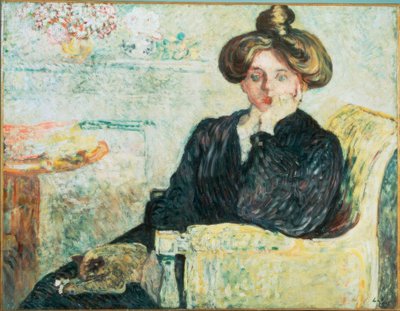 Louis Valtat, "Jeune femme pensive" / olej na płótnie, 1903 autorstwa Louis Valtat