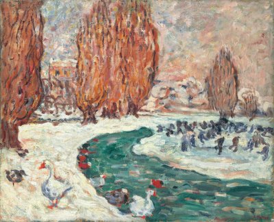 Łyżwiarze zimą (Ogród Petit Trianón w Wersalu) () autorstwa Louis Valtat