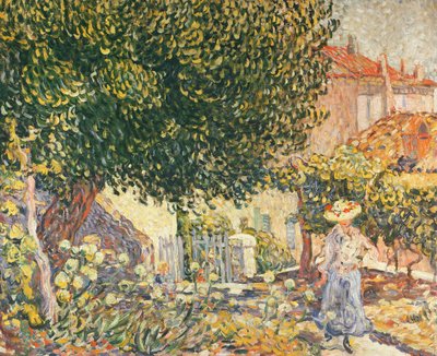 Kobieta w ogrodzie autorstwa Louis Valtat