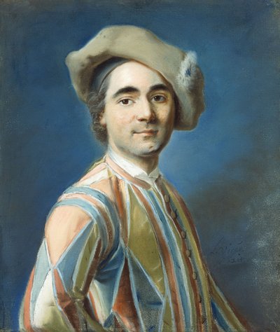 Portret aktora jako Arlequin, autorstwa Louis Vigee
