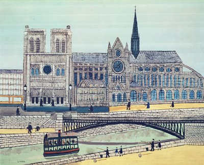 Notre-Dame (strona południowa), ok.1933 autorstwa Louis Vivin