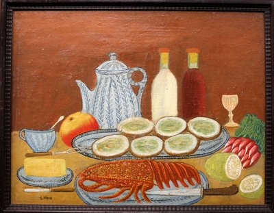 Martwa natura z homarem autorstwa Louis Vivin