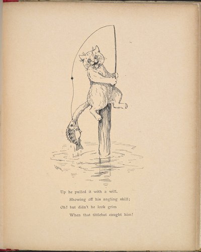 Kissa kalastaa vavalla.polish autorstwa Louis Wain