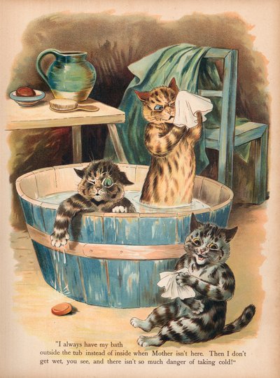Koty Louisa Waina (chromolitho) autorstwa Louis Wain