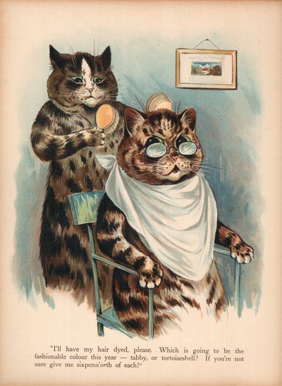Koty Louisa Waina (chromolitho) autorstwa Louis Wain
