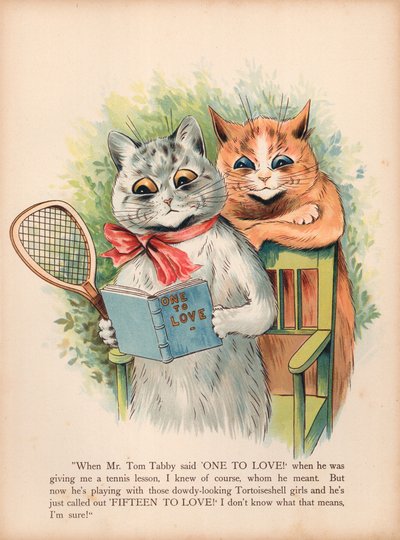 Koty Louisa Waina (chromolitho) autorstwa Louis Wain