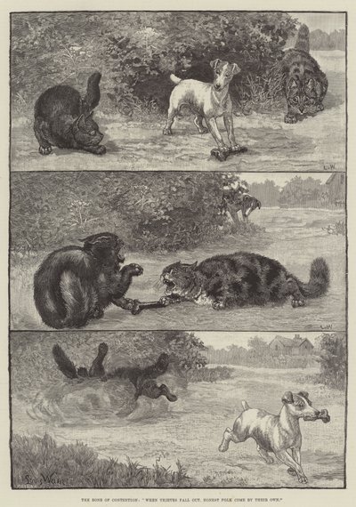Kość niezgody, gdy złodzieje wypadają, uczciwy lud przychodzi sam autorstwa Louis Wain
