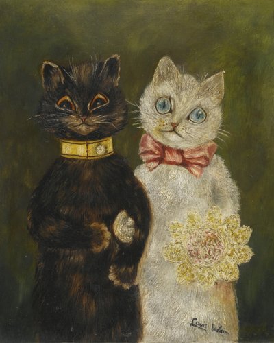 Panna Młoda i Pan Młody autorstwa Louis Wain