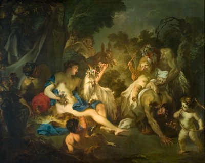 Dzieciństwo Bachusa, ok. 1700-10 (olej na płótnie) autorstwa Louis de Boullogne