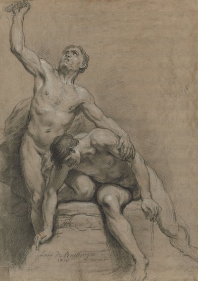 Dwa akty męskie autorstwa Louis de Boullogne