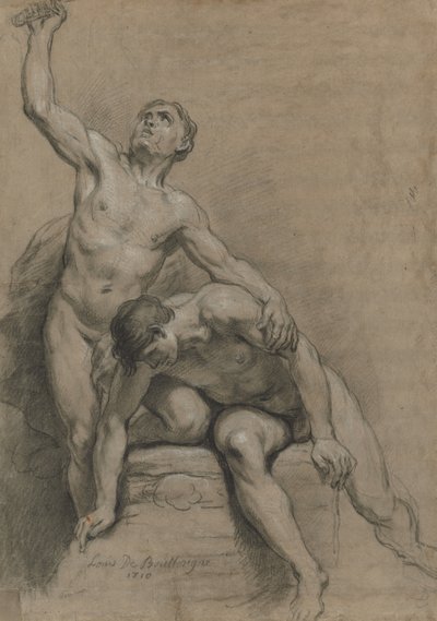 Dwa akty męskie, 1710. autorstwa Louis de Boullogne
