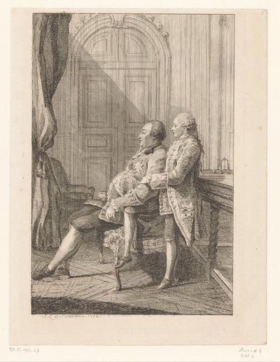 Portret Ludwika Filipa I z Orleanu i jego syna Ludwika Filipa II z Orleanu autorstwa Louis de Carmontelle