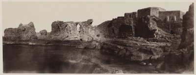 Kaalat el Athlit, Syria, Widok od morza, 1859. autorstwa Louis de Clercq
