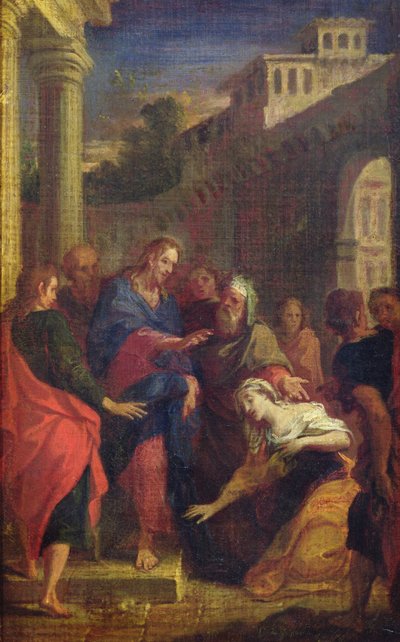 Jezus uzdrawia krwawiącą kobietę autorstwa Louis de, the Younger Boulogne