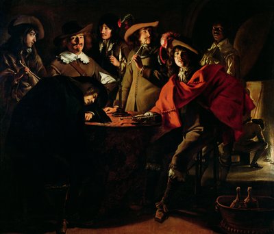 Strażnicy palący, 1643 autorstwa Louis le Nain