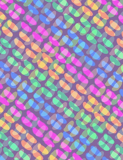 Kropkowana kratka, 2011 (digital) 99;wzór; dekoracyjny; motyw; projekt; kolorowy; autorstwa Louisa Hereford