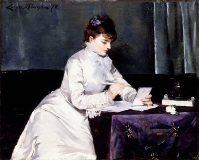 Portret Madame Lucien Guitry, 1876 autorstwa Louise Abbéma