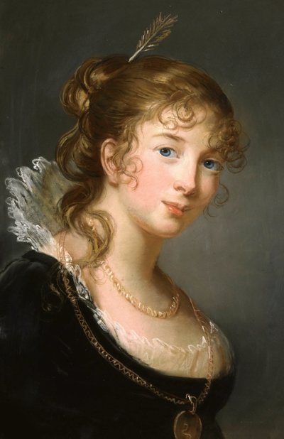 Księżniczka Fryderyka Dorothea Ludwika Filipińska Pruska 1770-1836, hrabina Radziwiłła, ok. 1930 r. 1801. autorstwa Elisabeth Louise Vigee-Lebrun