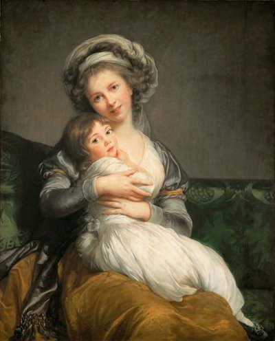 Autoportret z córką Julie, 1786. autorstwa Elisabeth Louise Vigee Lebrun