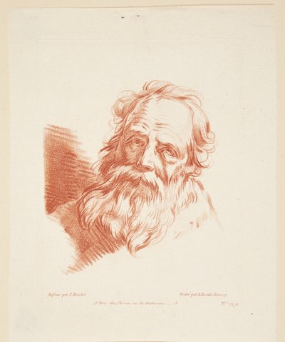 Portret starca en face autorstwa Louise Rosalie Hémery