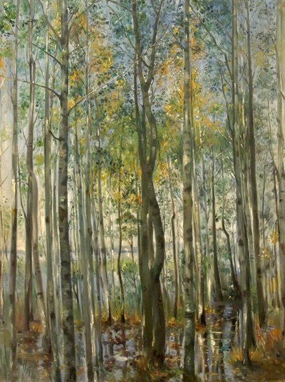 Las. Powódź na jeziorze Starnberg autorstwa Lovis Corinth