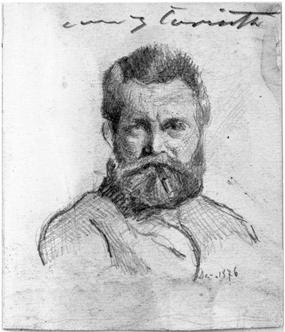 Portret starszego brodatego mężczyzny widzianego z przodu autorstwa Lovis Corinth