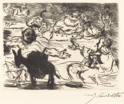 Gastmahl z Trimalchio: pl. V Bankiet Trimalchio: pl. V, 1919. autorstwa Lovis Corinth