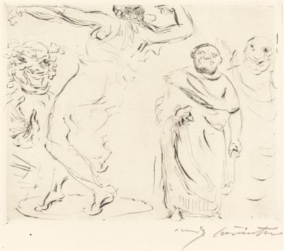 Gastmahl z Trimalchio: pl. XI (Uczta z Trimalchio: pl. XI) autorstwa Lovis Corinth