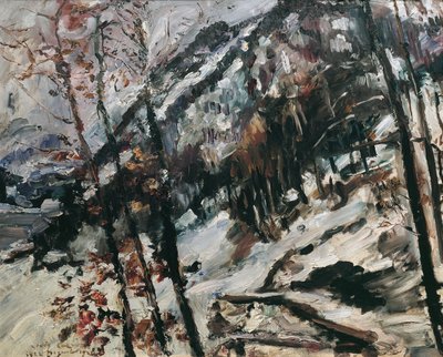 Herzogstand w Walchensee w śniegu autorstwa Lovis Corinth