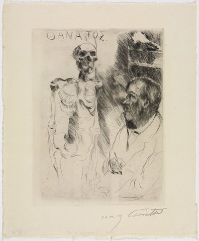 Artysta i śmierć I autorstwa Lovis Corinth