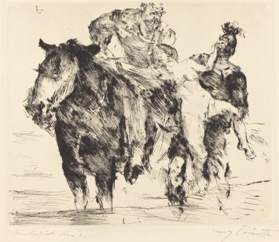 kobieta rabuś (gwałt) autorstwa Lovis Corinth