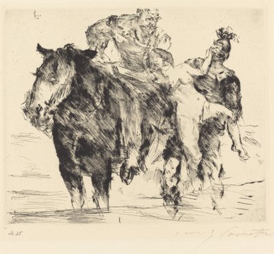 kobieta rabuś (gwałt) autorstwa Lovis Corinth