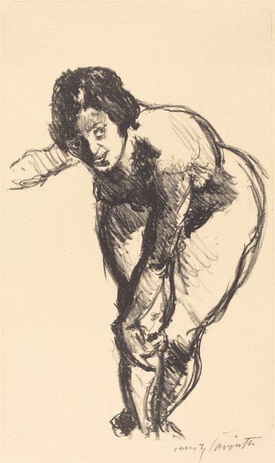 Bent Nude Nude pochylając się do przodu, 1916. autorstwa Lovis Corinth