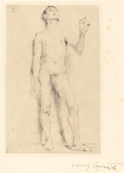 Nagi młody mężczyzna nago, 1905. autorstwa Lovis Corinth