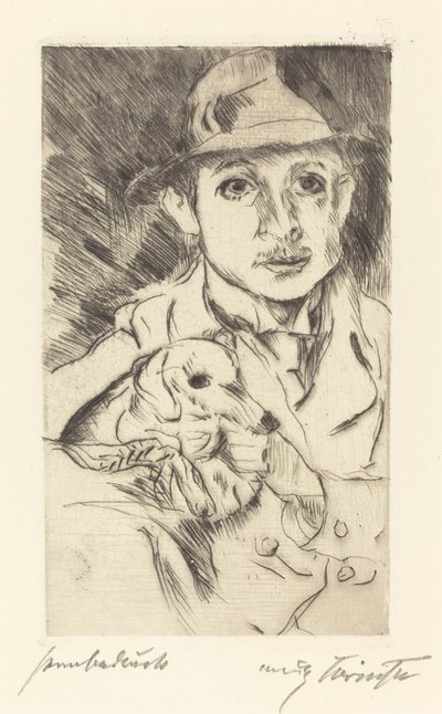 Chłopiec z psem autorstwa Lovis Corinth
