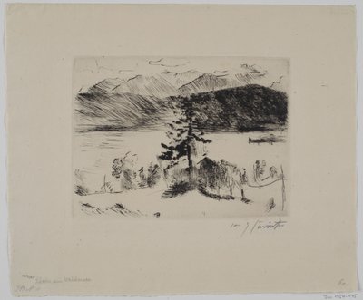 Lärche nad jeziorem Walchensee autorstwa Lovis Corinth