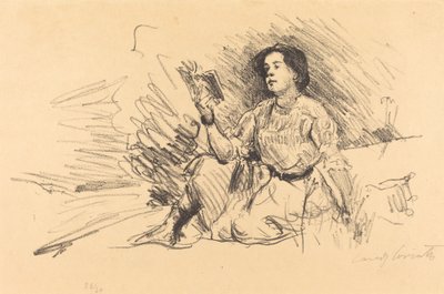 Dziewczyna czytająca, 1911. autorstwa Lovis Corinth