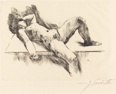 Półleżący akt kobiecy III autorstwa Lovis Corinth