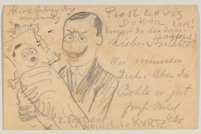 Lovis Corinth do Carla Strathmanna: pocztówka autorstwa Lovis Corinth