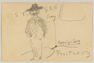 Lovis Corinth do Carla Strathmanna: pocztówka, data stempla pocztowego 10 kwietnia 1903 autorstwa Lovis Corinth