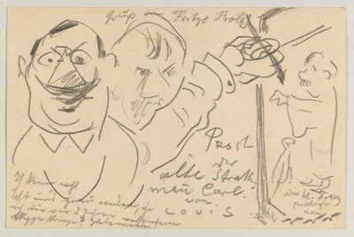 Lovis Corinth do Carla Strathmanna: pocztówka, data stempla pocztowego 10 sierpnia 1904 autorstwa Lovis Corinth