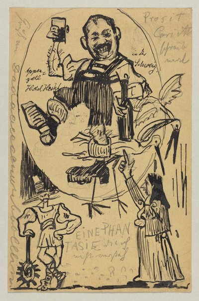 Lovis Corinth do Carla Strathmanna: pocztówka, data stempla pocztowego 12 czerwca 1895 (Appenzell) autorstwa Lovis Corinth