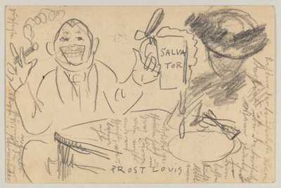 Lovis Corinth do Carla Strathmanna: pocztówka, data stempla pocztowego 13 marca 1903 autorstwa Lovis Corinth
