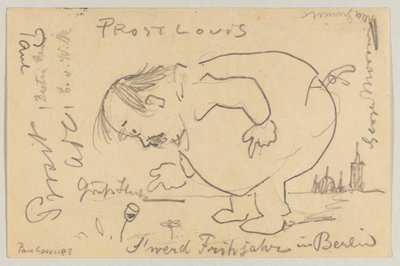 Lovis Corinth do Carla Strathmanna: pocztówka, data stempla pocztowego 1 kwietnia 1908 autorstwa Lovis Corinth
