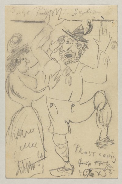 Lovis Corinth do Carla Strathmanna: pocztówka, data stempla pocztowego 25 lutego 1904 autorstwa Lovis Corinth