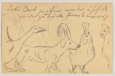 Lovis Corinth do Carla Strathmanna: pocztówka, data stempla pocztowego 26 sierpnia 1905 autorstwa Lovis Corinth