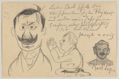 Lovis Corinth do Carla Strathmanna: pocztówka, data stempla pocztowego 30 stycznia 1903 r. autorstwa Lovis Corinth
