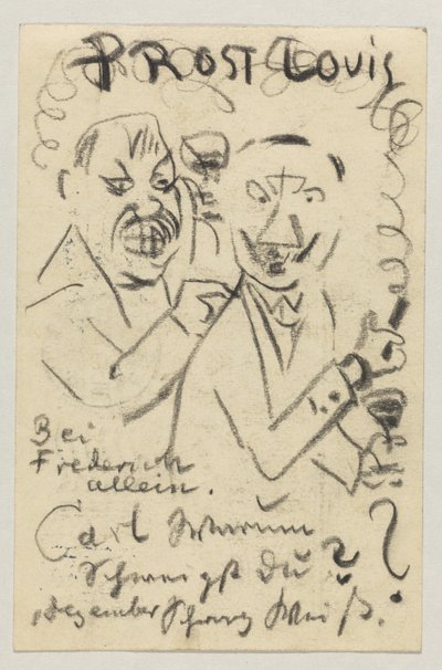 Lovis Corinth do Carla Strathmanna: pocztówka, data stempla pocztowego 30 października 1907 autorstwa Lovis Corinth