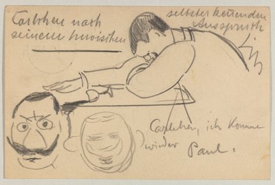 Lovis Corinth do Carla Strathmanna: pocztówka, data stempla pocztowego 8 stycznia 1903 autorstwa Lovis Corinth